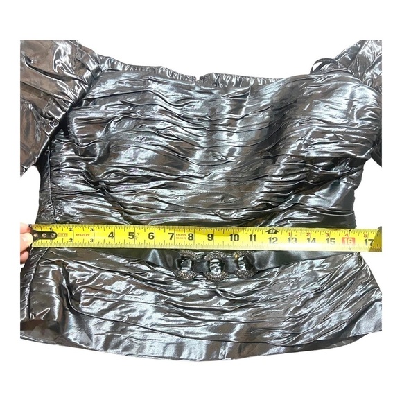 Alexander by Daymor Couture Mother of the Bride 2 Piece Mermaid Dress Sz 12 Gray - Picture 6 of 13